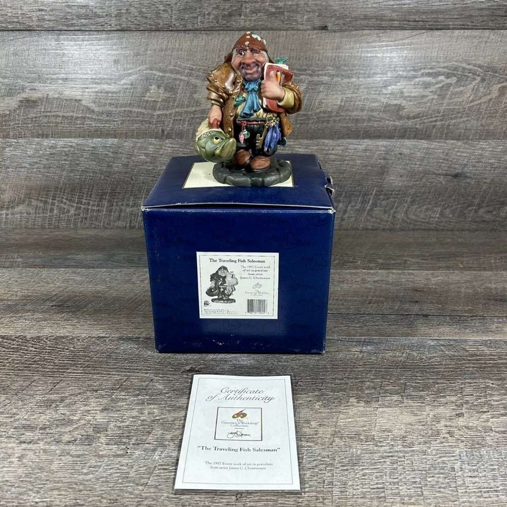 Greenwich Workshop The Traveling Fish Salesman Figurine James C Christensen